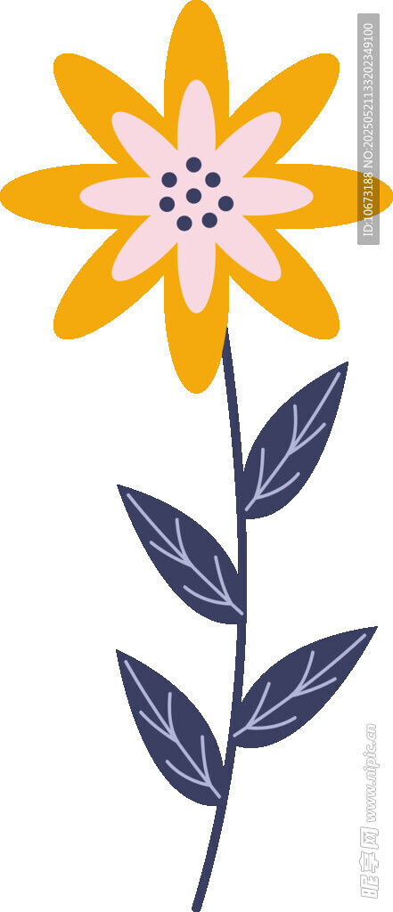 黃色花朵插畫(huà)