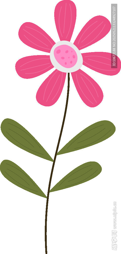 粉色花朵插畫