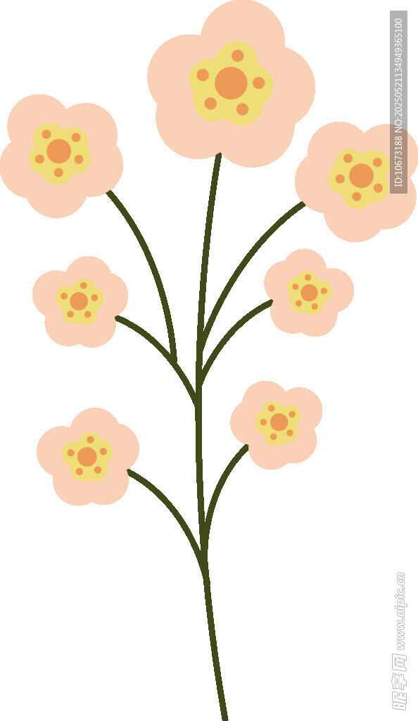 粉色花朵插畫