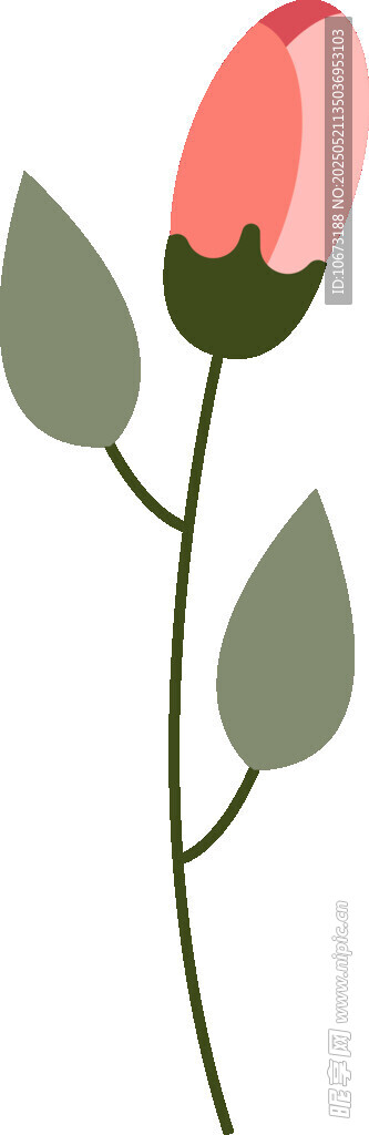 粉色花朵插畫