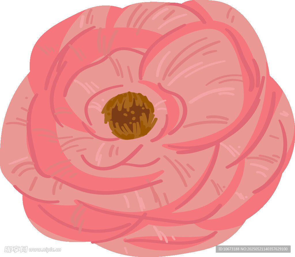 粉色手繪花朵插畫(huà)