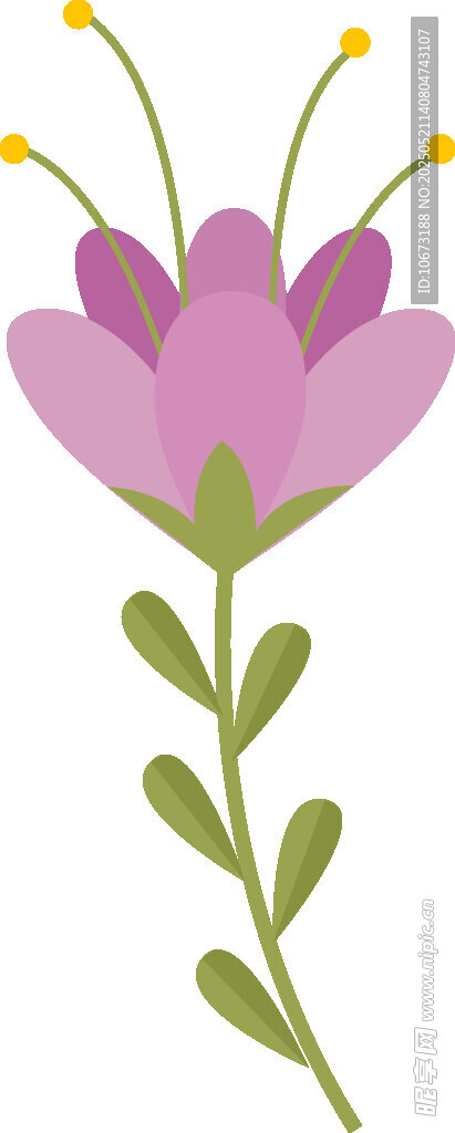 紫色花朵插畫(huà)