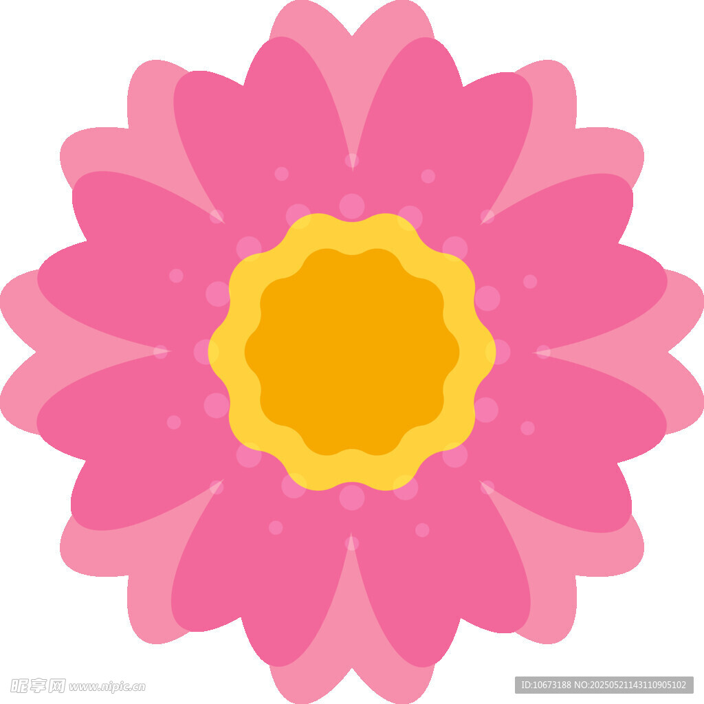 粉色花朵插畫圖案