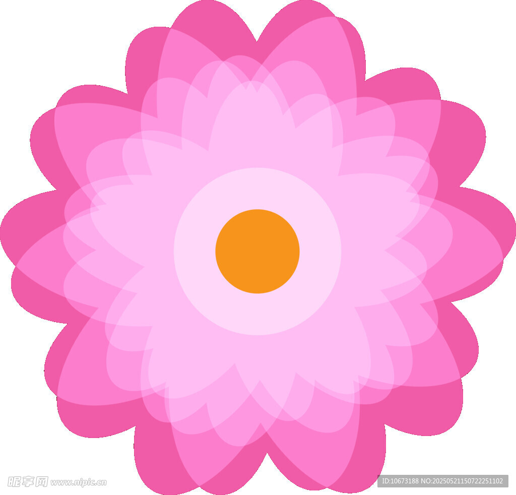 粉色花朵插畫圖案
