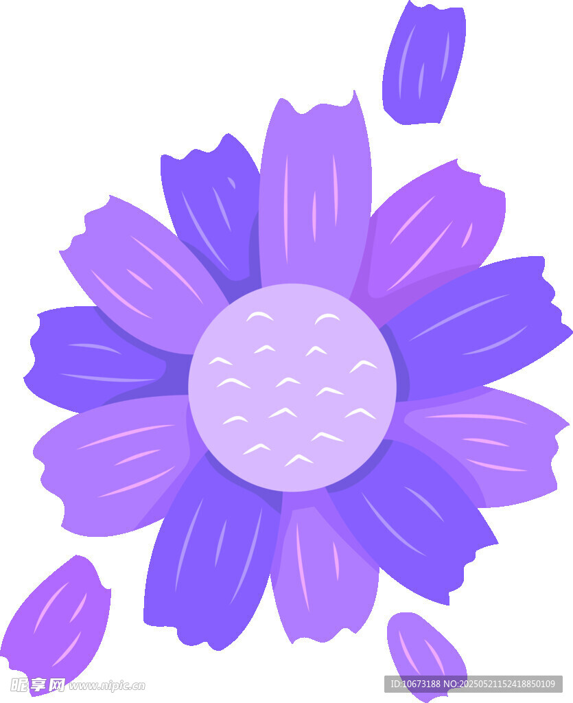 紫色花朵插畫