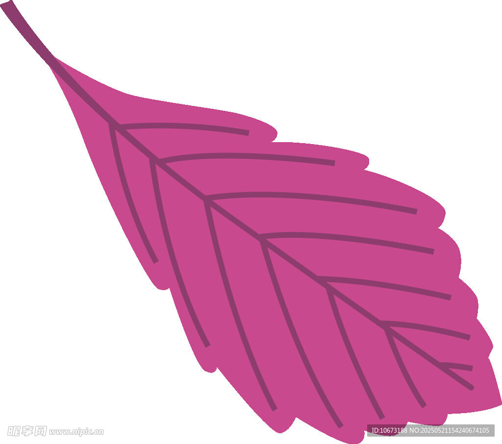 粉色葉片插畫