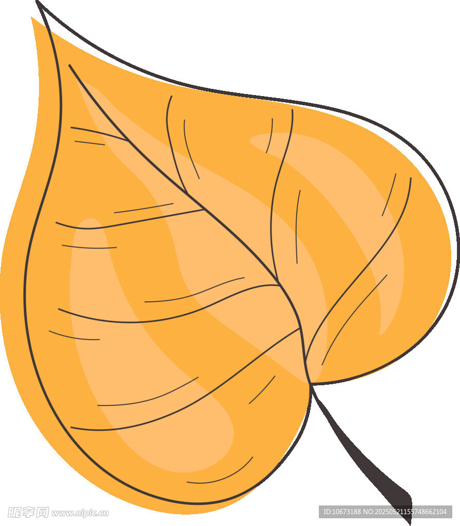 黃色葉片插畫