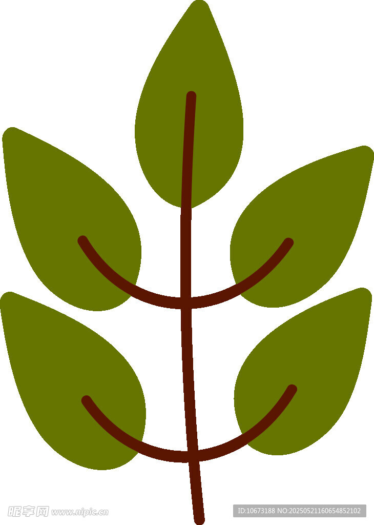 綠色葉片植物圖標