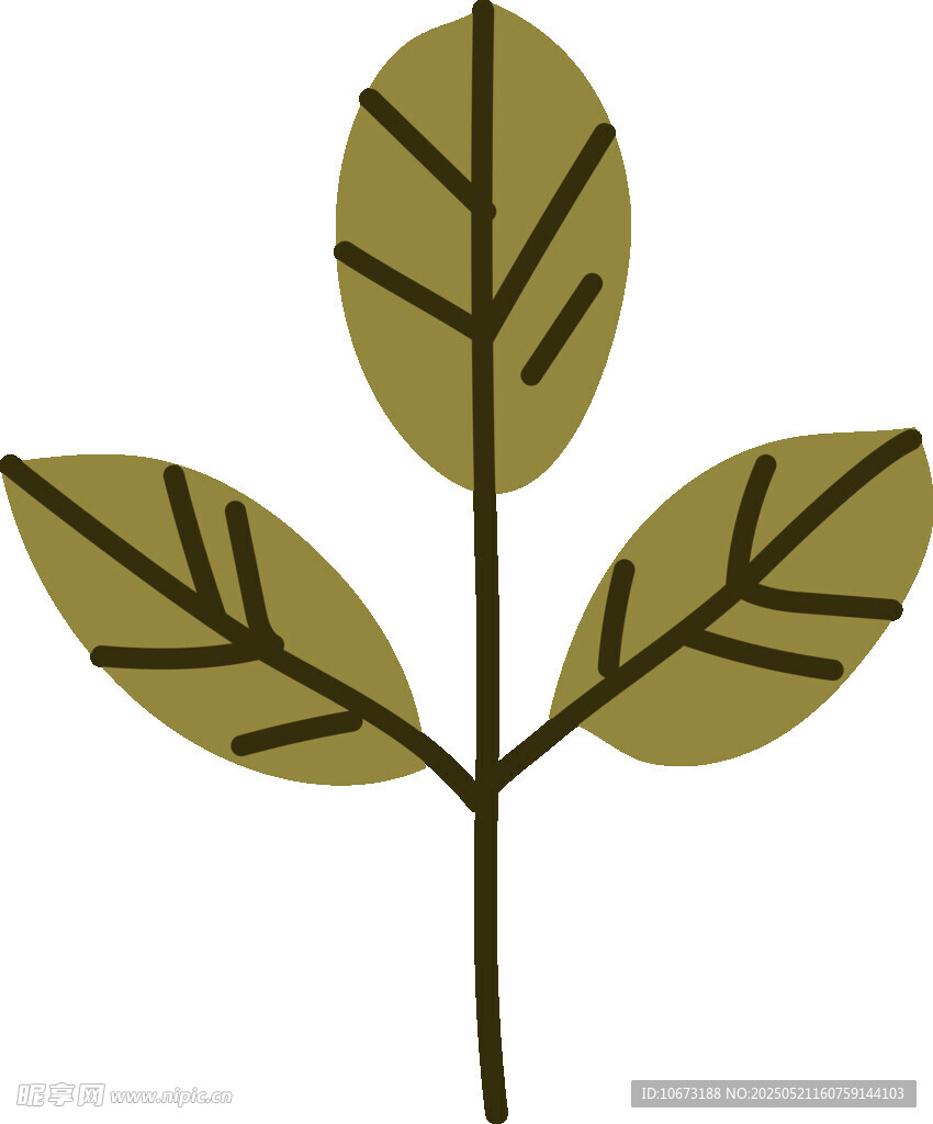 簡(jiǎn)約三葉植物圖標(biāo)