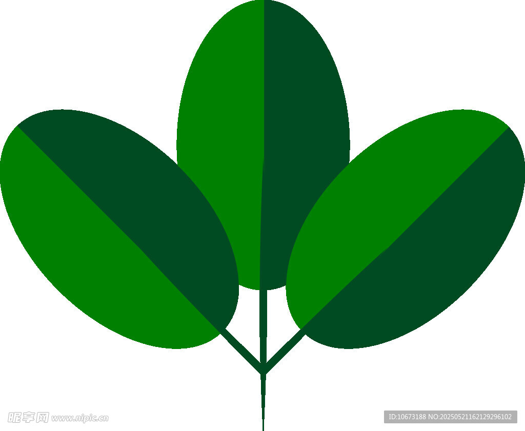 綠色三葉植物圖標(biāo)