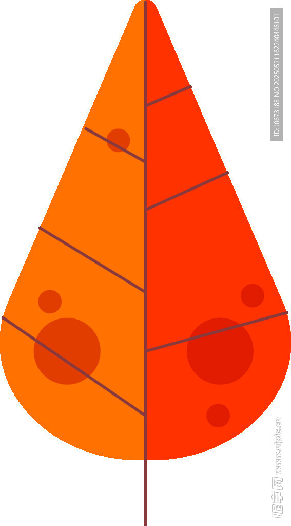 橙色葉片插畫(huà)
