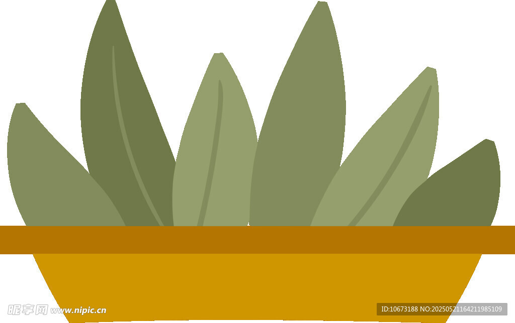 盆栽綠植插畫
