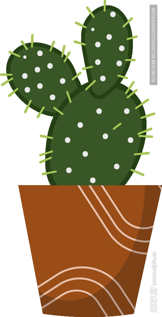 盆栽仙人掌插畫(huà)