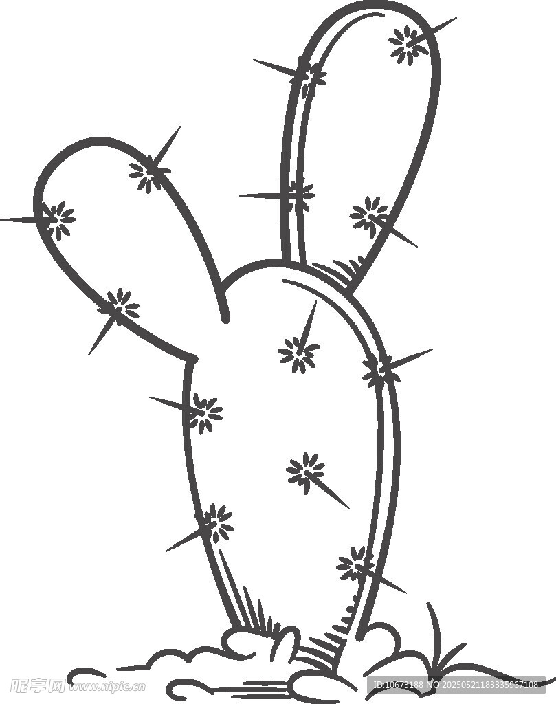 卡通仙人掌插畫