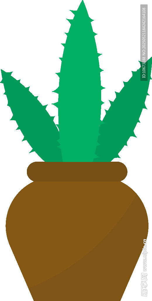 花盆中的綠色仙人掌