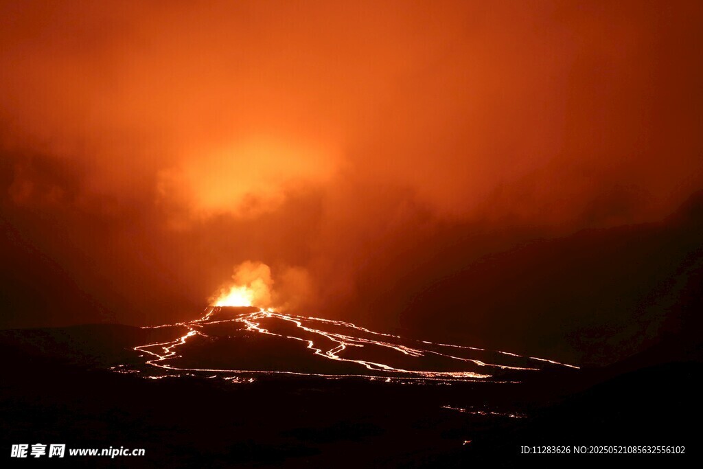 火山噴發壯麗景象