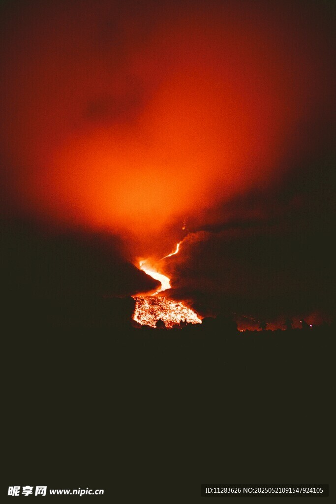 火山噴發瞬間壯麗景象