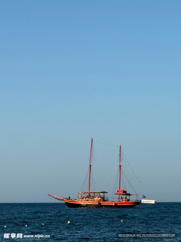 海上雙桅帆船