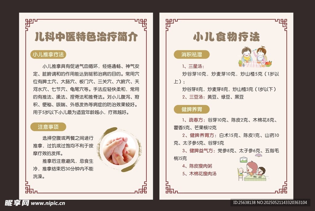 小兒食物療法展板