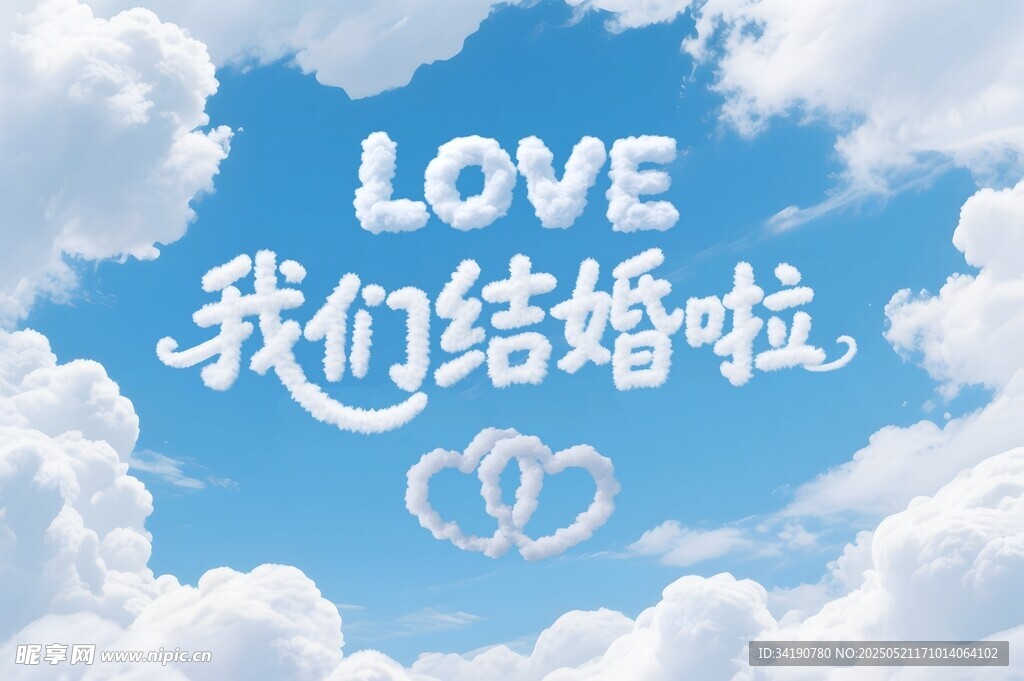 婚慶藍(lán)天白云背景