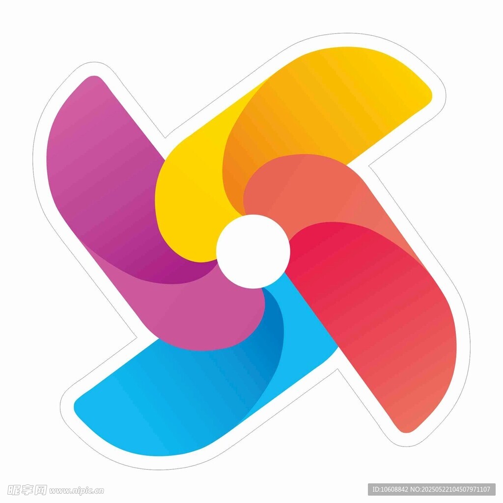 矢量小風(fēng)車圖標(biāo)