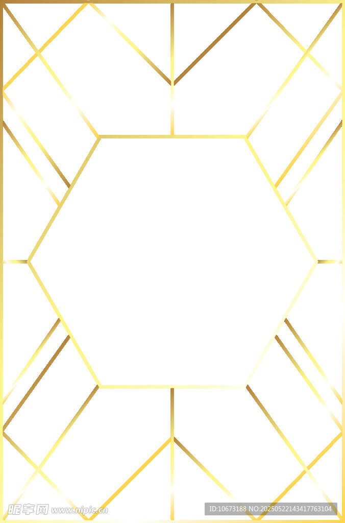 金色幾何線條邊框圖案