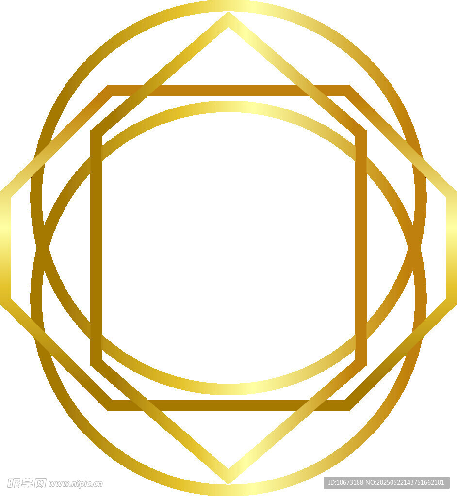 金色幾何線條裝飾圖案