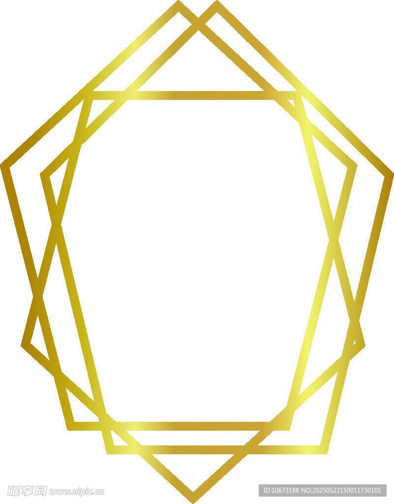 金色幾何多邊形裝飾圖案