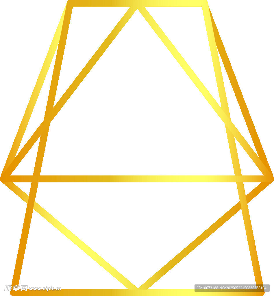 金色幾何線條裝飾圖案
