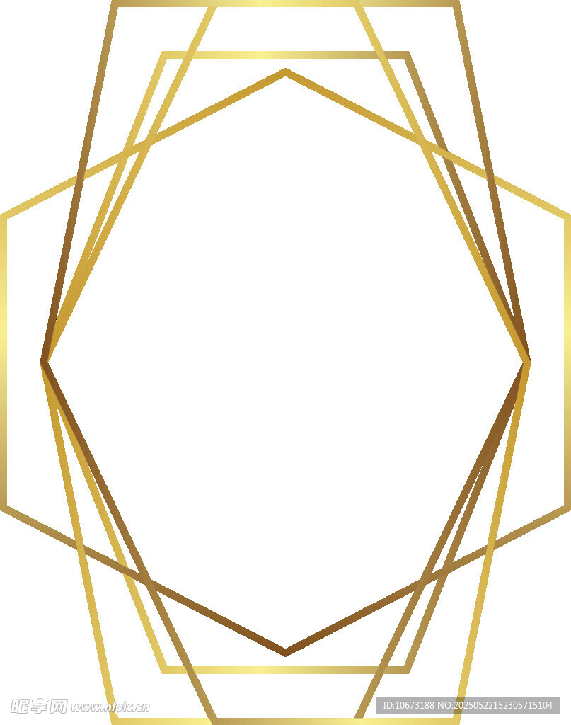 金色幾何線條邊框圖案
