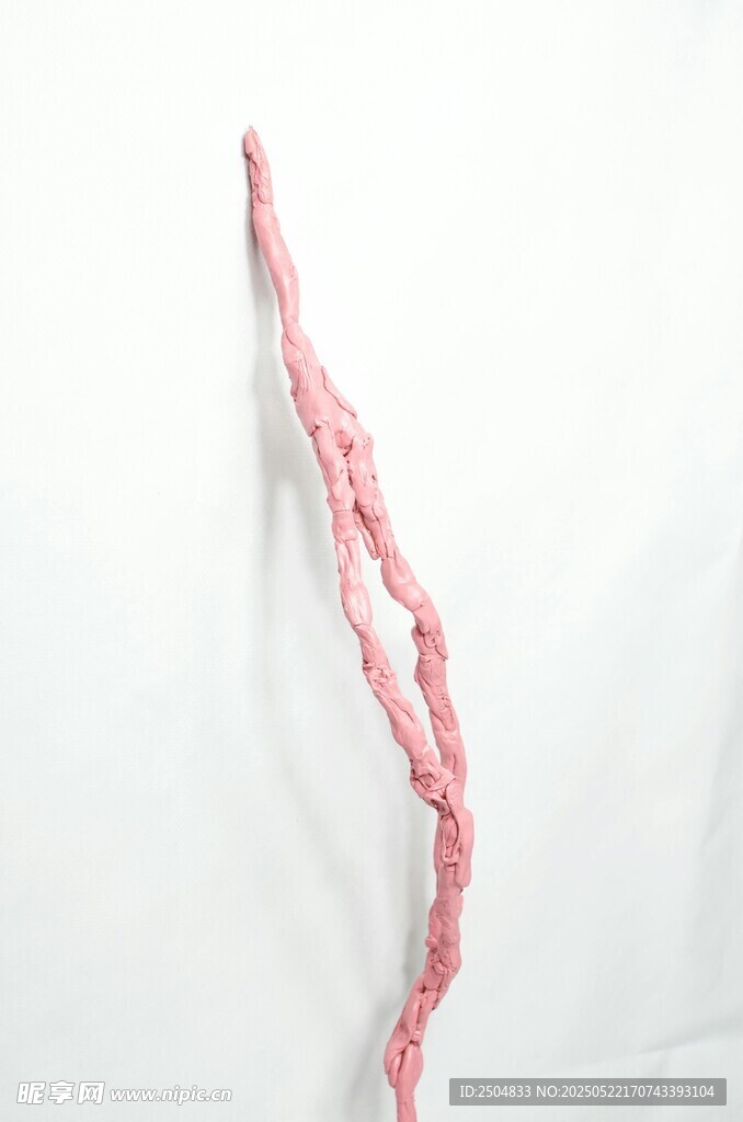 粉色褶皺絲帶