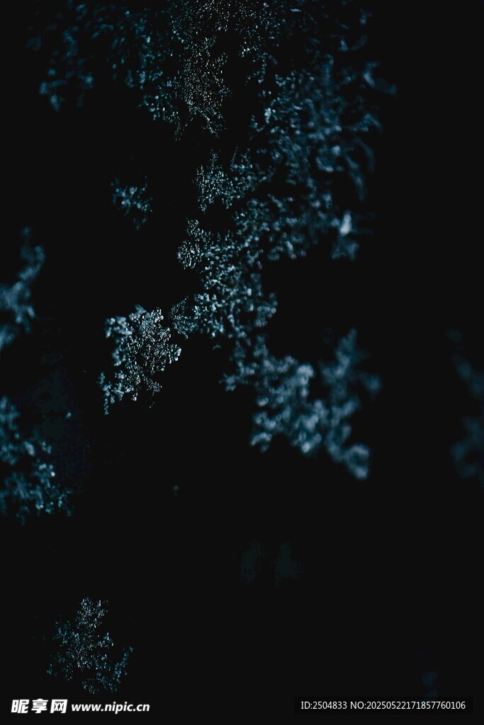 藍(lán)色夢幻枝葉圖案背景