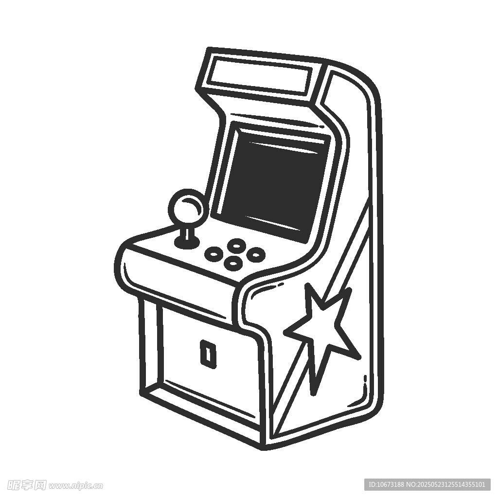 復古街機游戲機插畫
