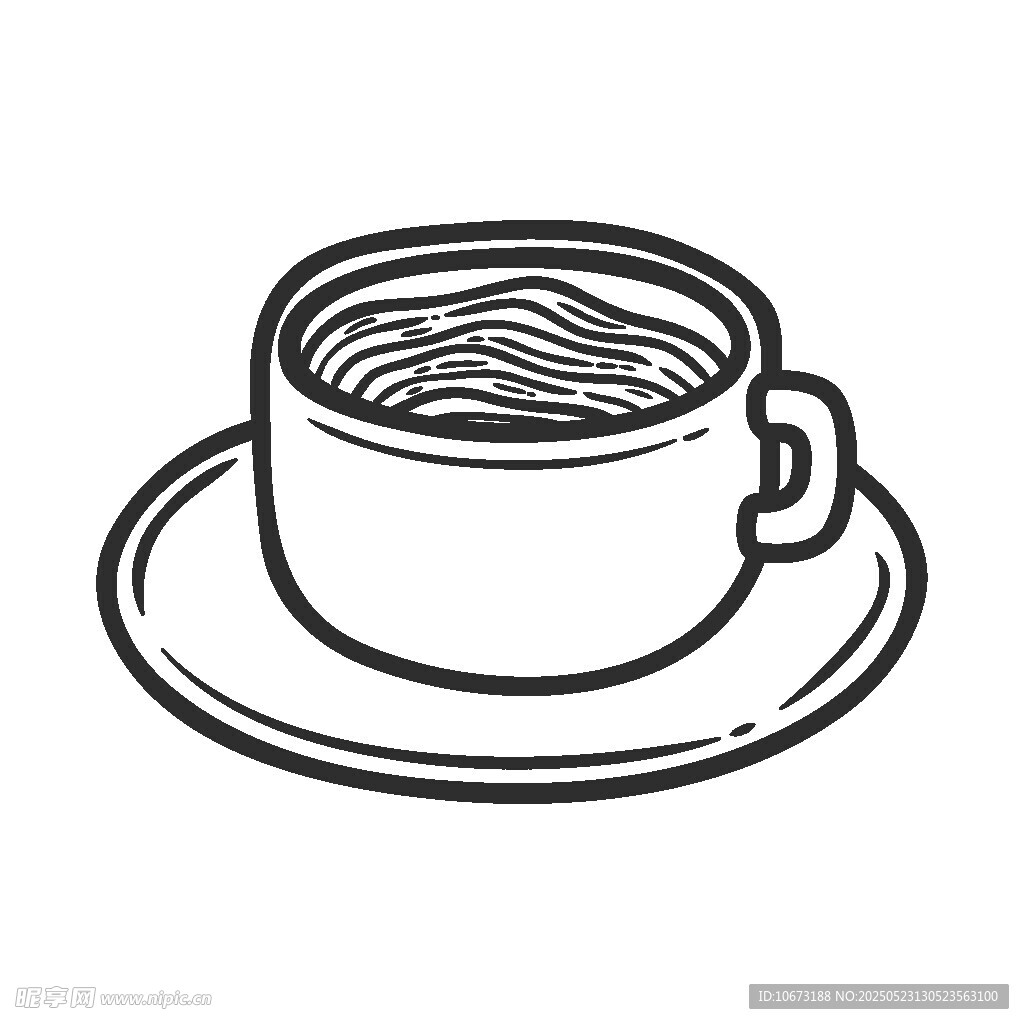 手繪咖啡杯插畫