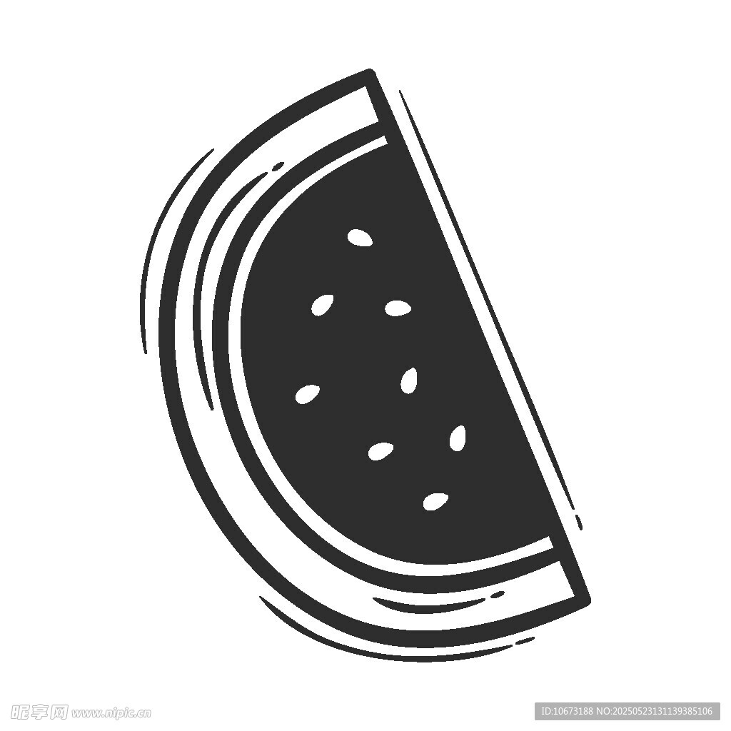 簡約風(fēng)格西瓜切片圖標(biāo)