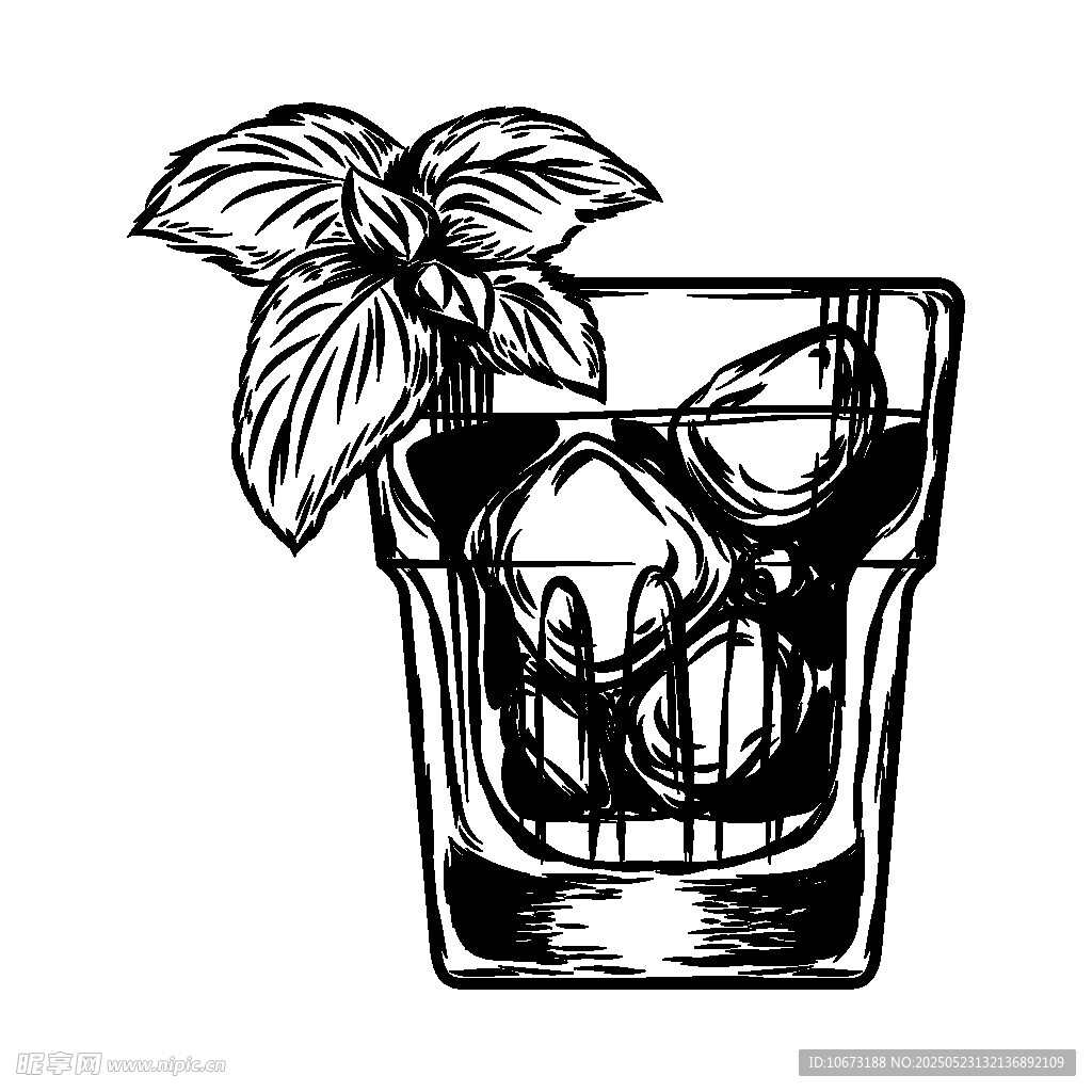 骷髏杯中的清涼飲品