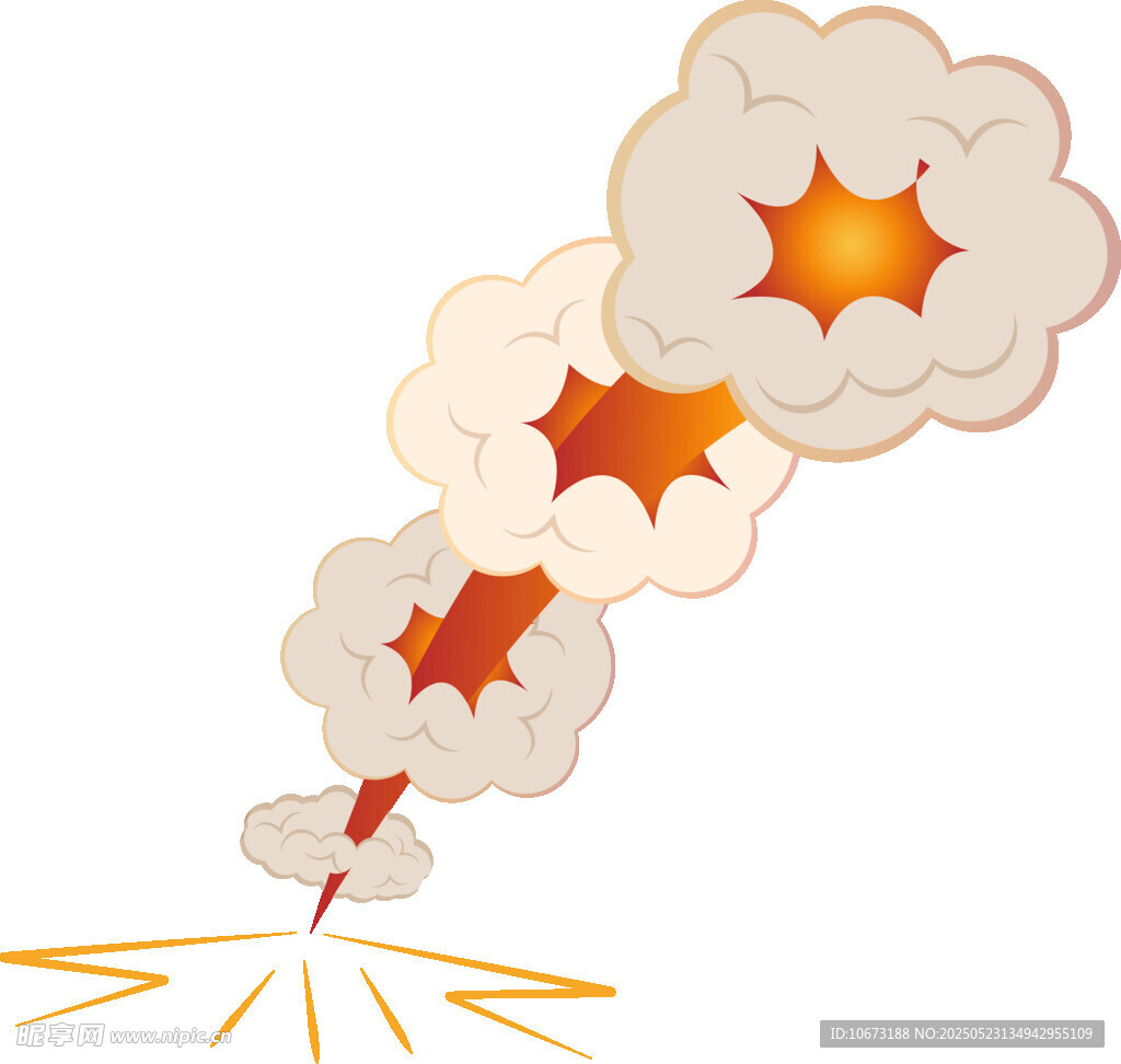 爆炸特效插畫