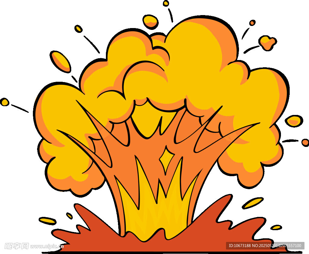 卡通風格爆炸特效畫面