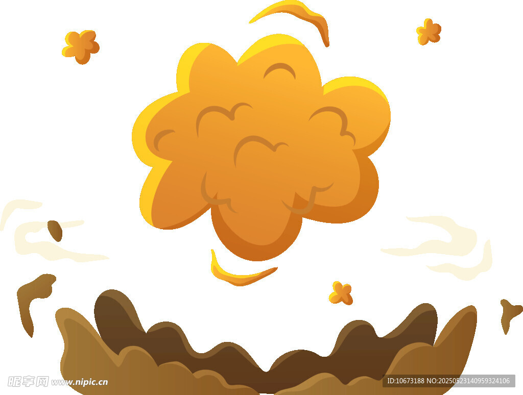 爆炸特效插畫