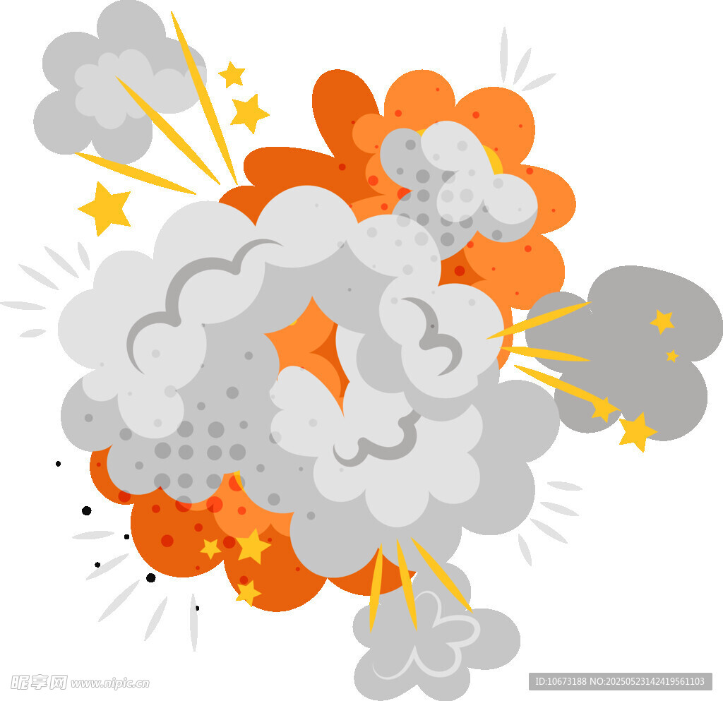 爆炸特效插畫