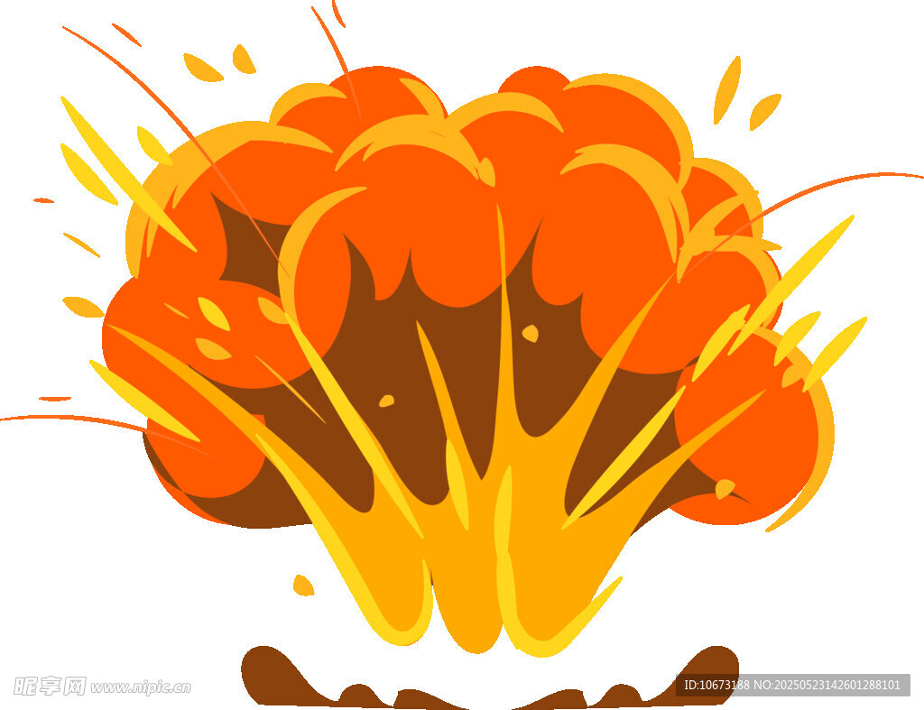 爆炸特效插畫