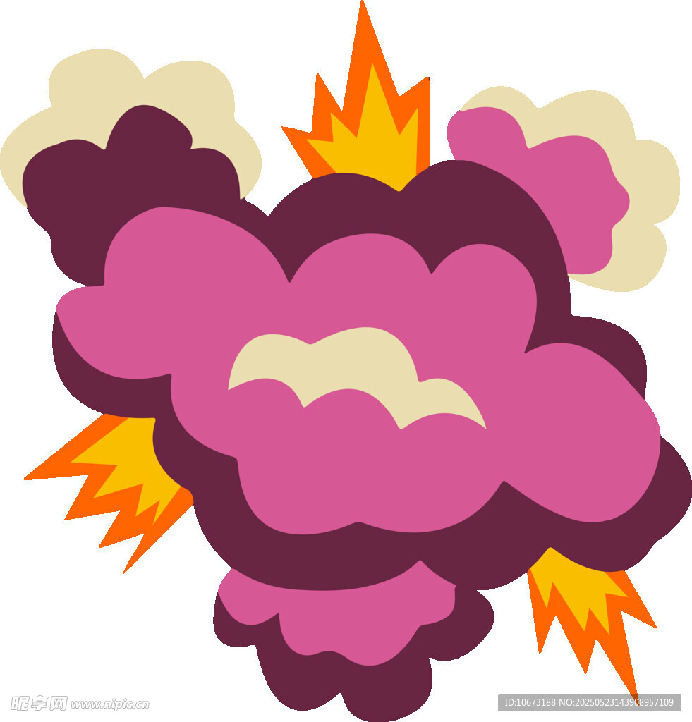爆炸特效云朵圖案