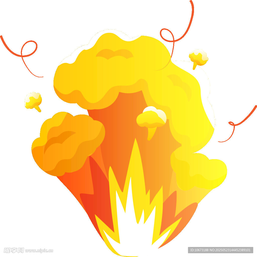 爆炸特效插畫