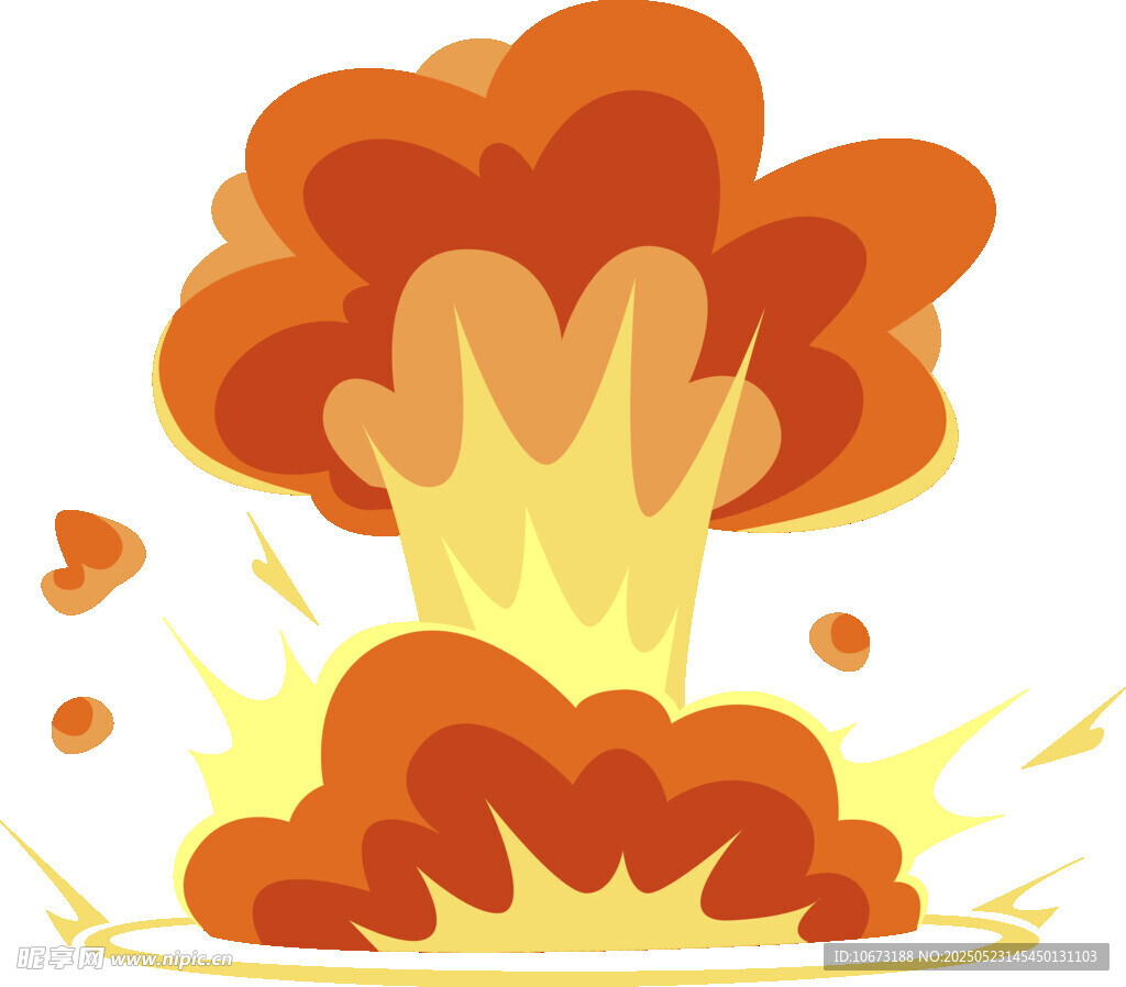 爆炸特效插畫