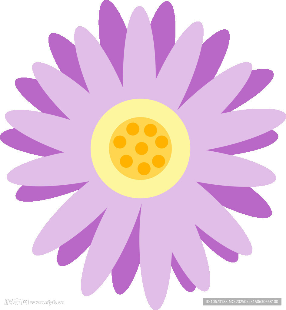 紫色花朵插畫
