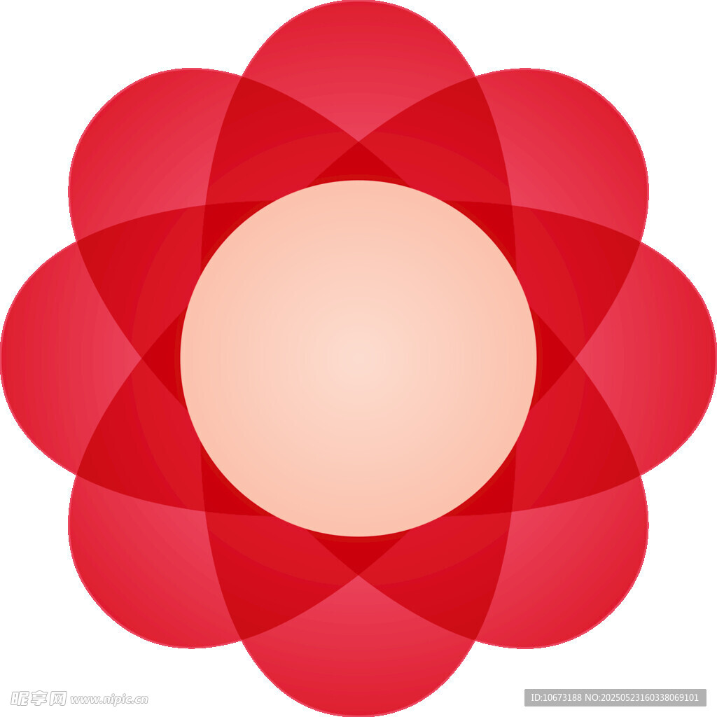 紅色多層花朵圖標(biāo)