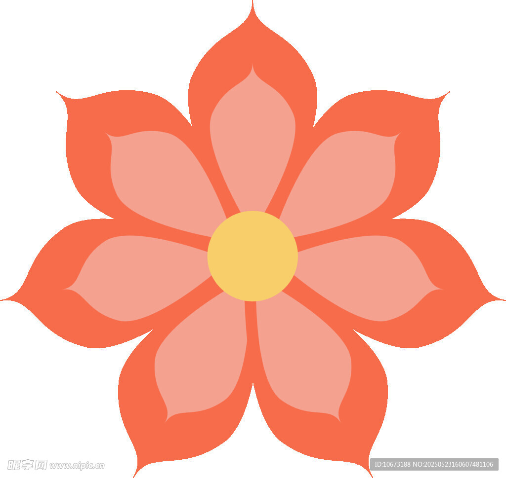 橙色花朵圖標