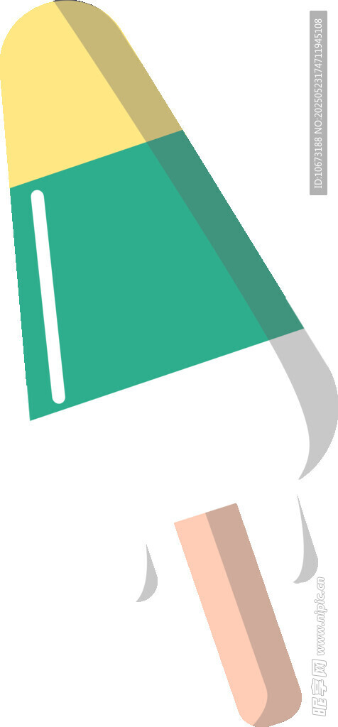 多彩冰淇淋插畫