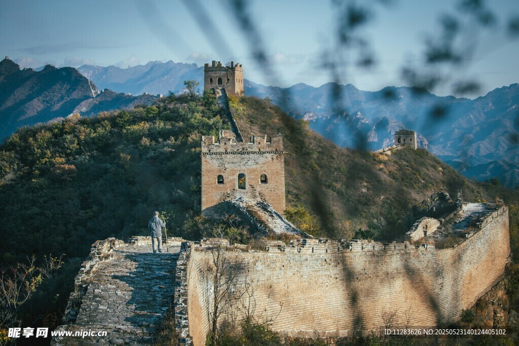 壯麗長城烽火臺遠(yuǎn)景
