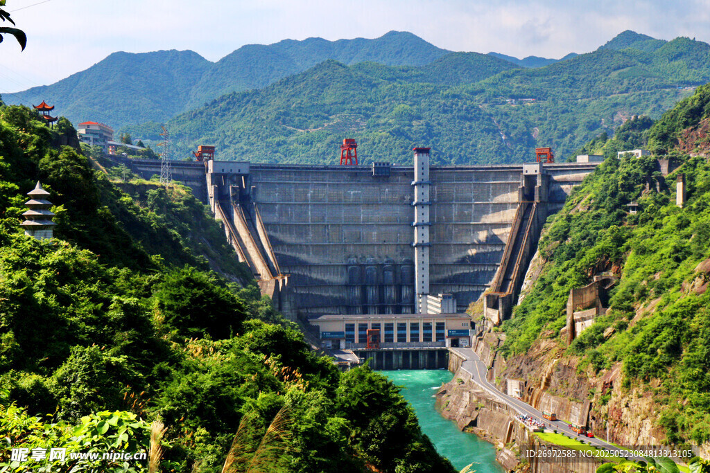 壯觀的大型水電站景觀